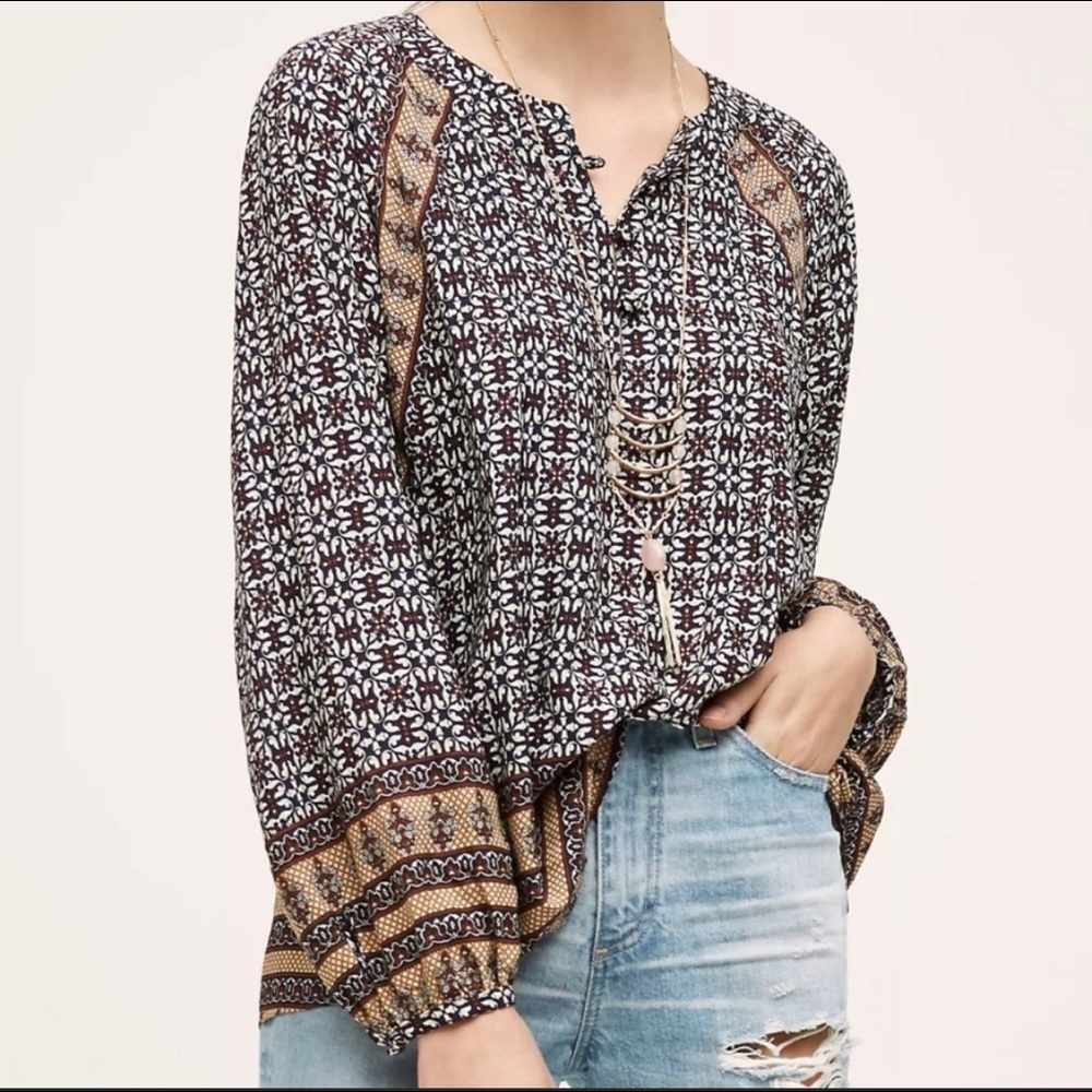 Anthropologie TYLHO Aubina Peasant Top XS